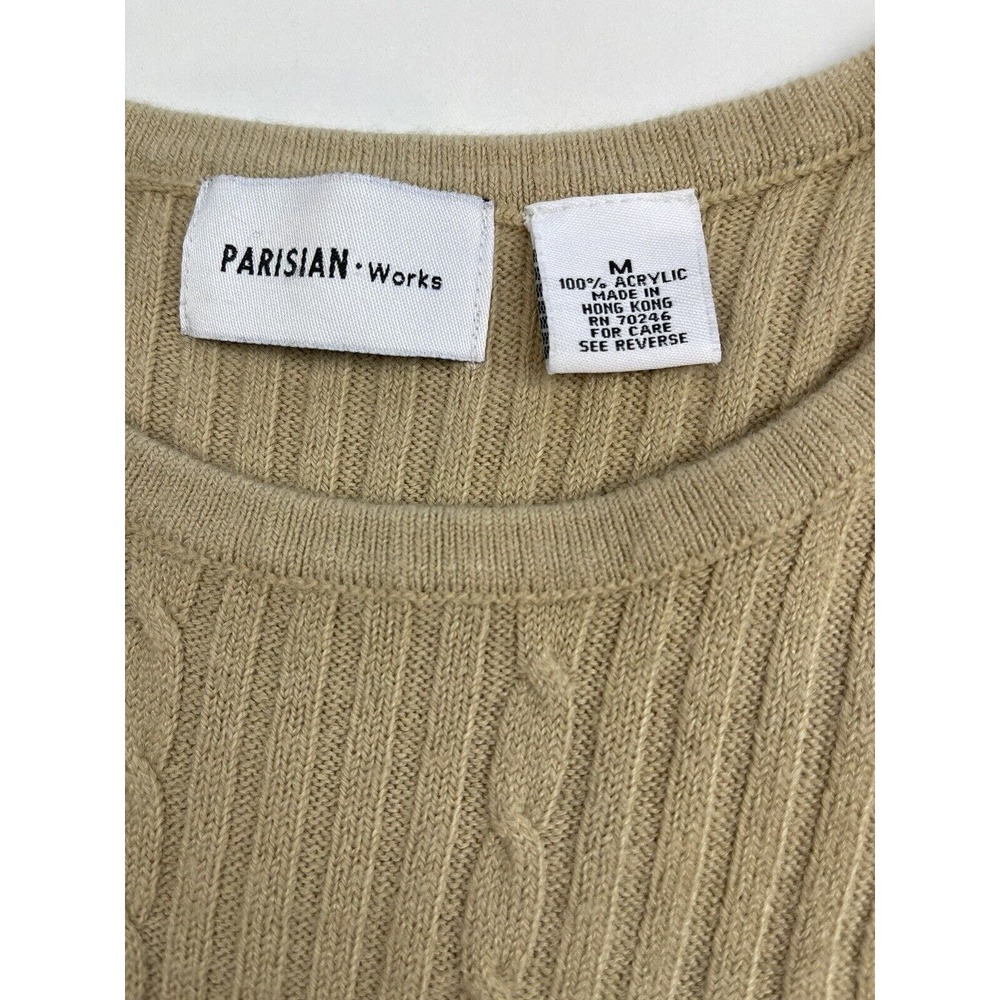 Parisian Works- Round Neck Pullover TwinSet Camel Med. READ - Picture 8 of 13